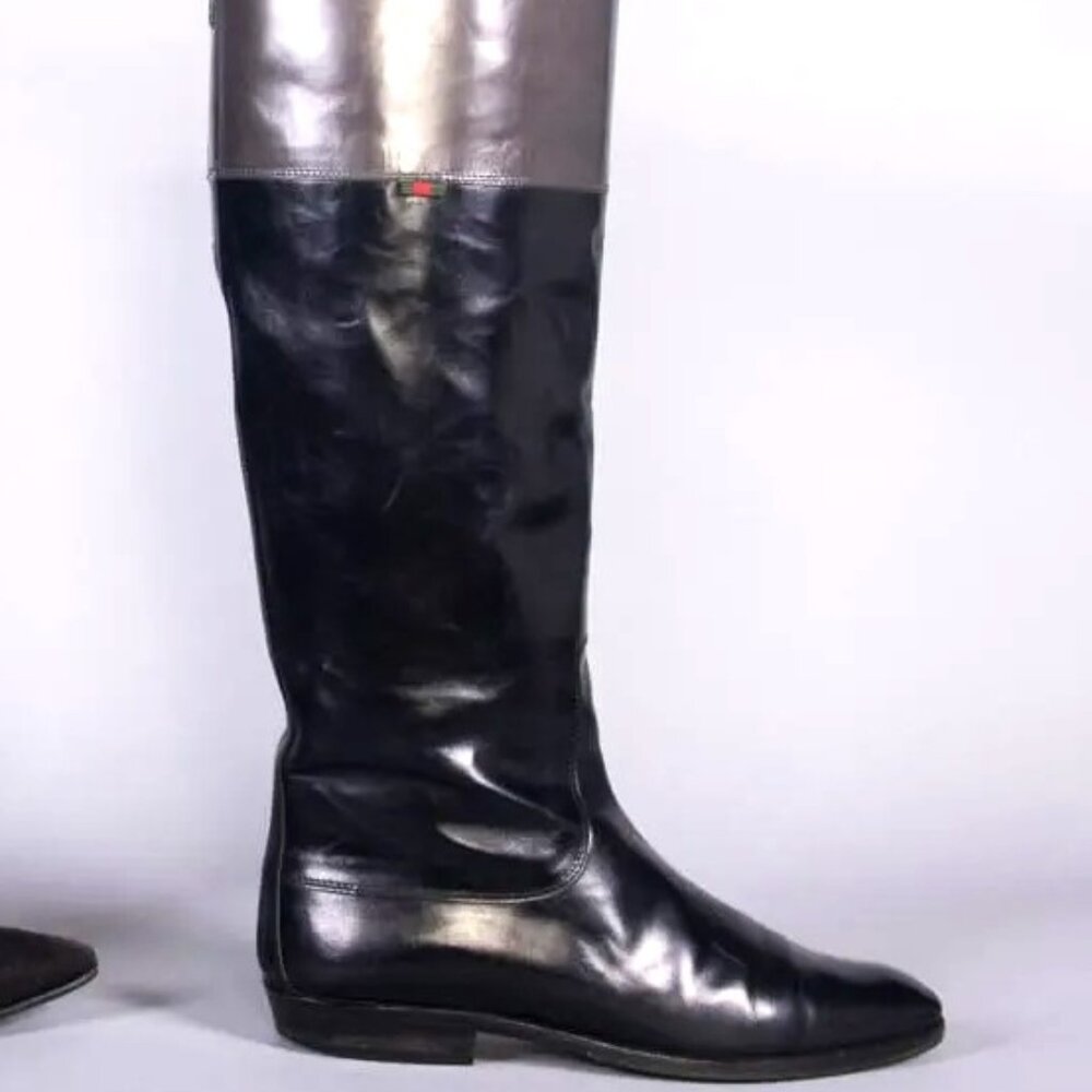 Gucci Leather Riding Boots